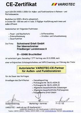 Variotec CE Zertifizierung