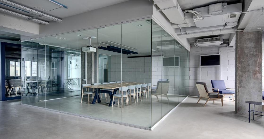 Glas Trennwand Büro